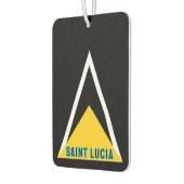 Saint Lucia-Flagge - Noir Autolufterfrischer (Links)