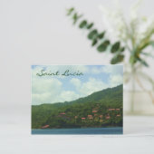 Saint Lucia Hillside Village Postkarte (Stehend Vorderseite)