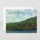 Saint Lucia Hillside Village Postkarte (Vorne/Hinten)
