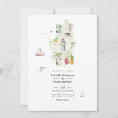 Saint Lucia Hochzeit in Urlaubsort Foto Einladung (Vorderseite)