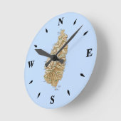 Saint Lucia Karte Uhr (Winkel)