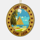 Saint Lucia Keramik Ornament (Links)