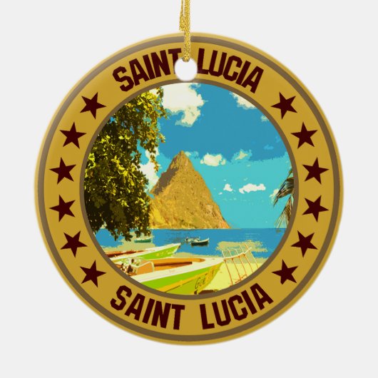 Saint Lucia Keramik Ornament (Hinten)