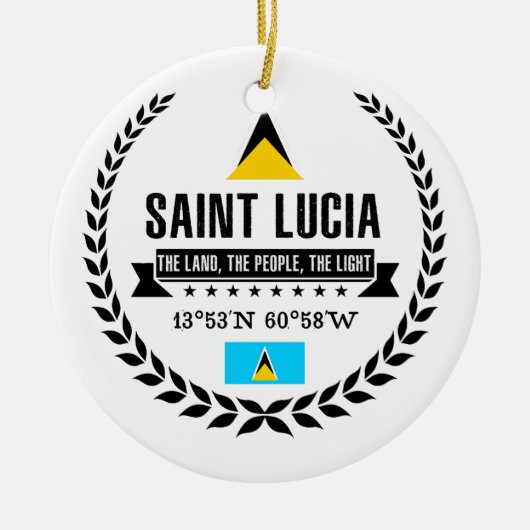 Saint Lucia Keramikornament (Vorne)