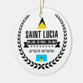 Saint Lucia Keramikornament (Links)
