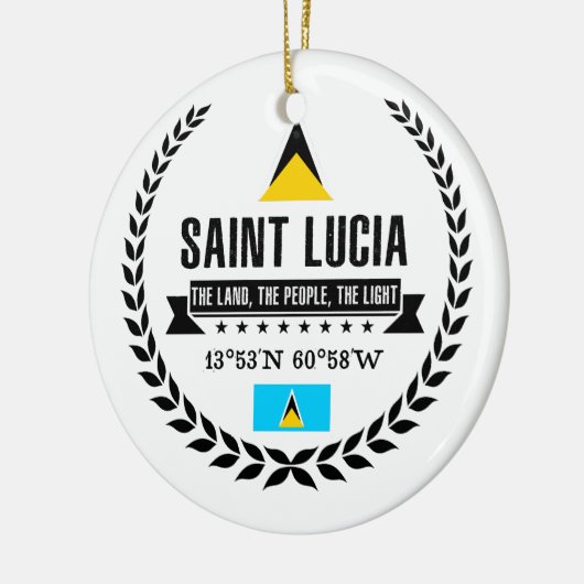 Saint Lucia Keramikornament (Links)