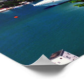 Saint Lucia, Kreuzfahrtschiff Poster (Ecke)