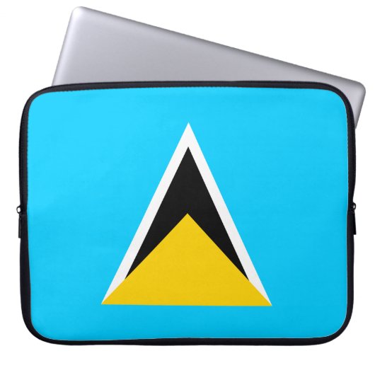 Saint Lucia Laptopschutzhülle (Vorderseite)