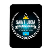 Saint Lucia Magnet (Vertikal)