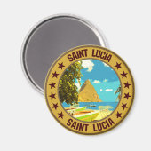 Saint Lucia Magnet (Vorderseite/Rückseite)
