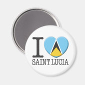 Saint Lucia Magnet (Vorderseite/Rückseite)