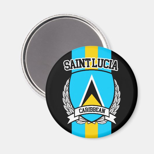 Saint Lucia Magnet (Vorderseite/Rückseite)