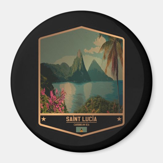 Saint Lucia Magnet (Vorne)