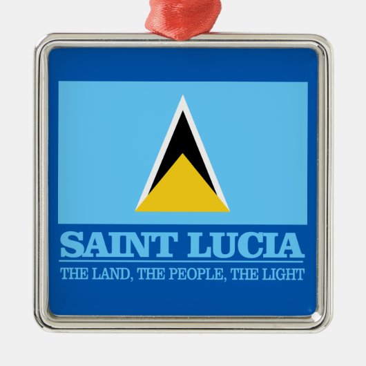 Saint Lucia Ornament Aus Metall (Vorne)