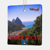 SAINT LUCIA Panorama Keramik Ornament (Links)