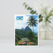 Saint Lucia - Panorama - Postkarte (Stehend Vorderseite)
