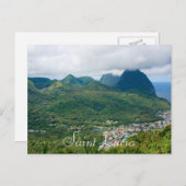 Saint Lucia, Pitcher aus Soufriere Postkarte (Vorne/Hinten)
