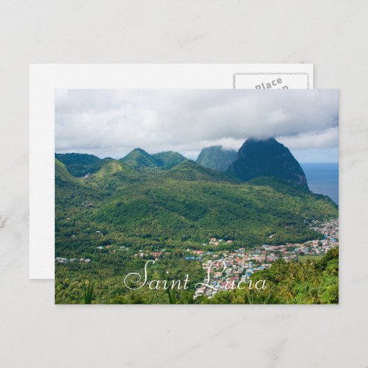 Saint Lucia, Pitcher aus Soufriere Postkarte (Vorne/Hinten)