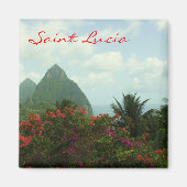 Saint Lucia Pitons Magnet (Vorne)