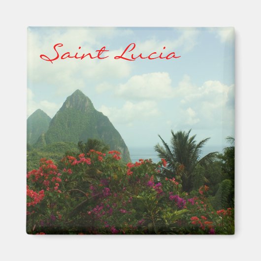 Saint Lucia Pitons Magnet (Vorne)