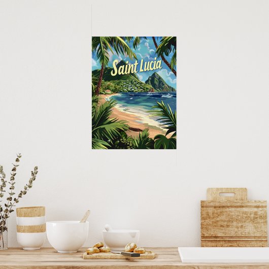 Saint Lucia Poster (Küche)