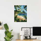 Saint Lucia Poster (Heimbüro)