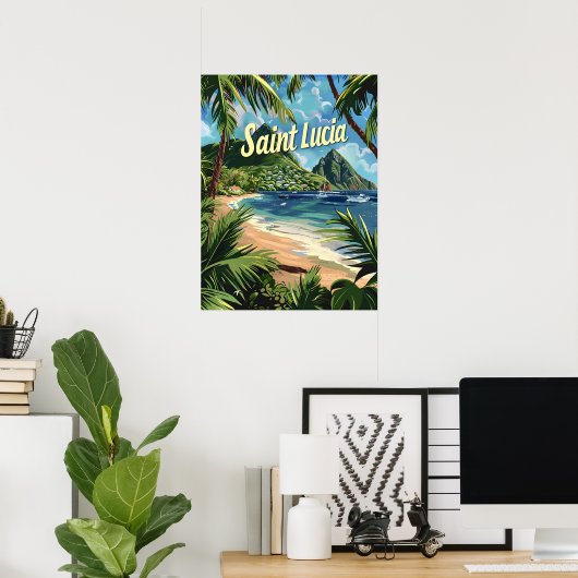 Saint Lucia Poster (Heimbüro)