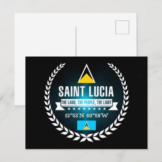 Saint Lucia Postkarte (Vorne/Hinten)