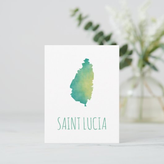 Saint Lucia Postkarte (Stehend Vorderseite)