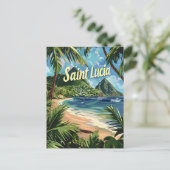 Saint Lucia Postkarte (Stehend Vorderseite)