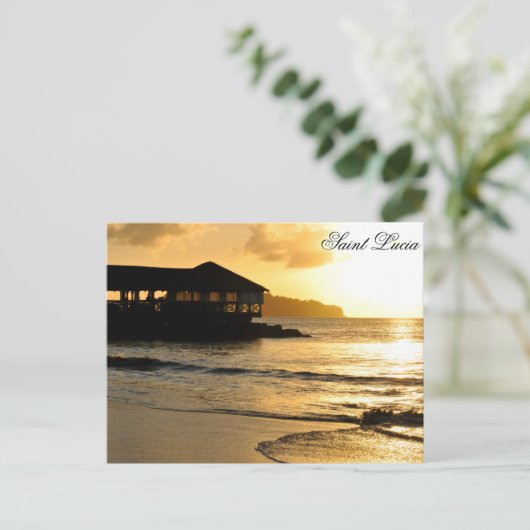 Saint Lucia Postkarte (Stehend Vorderseite)