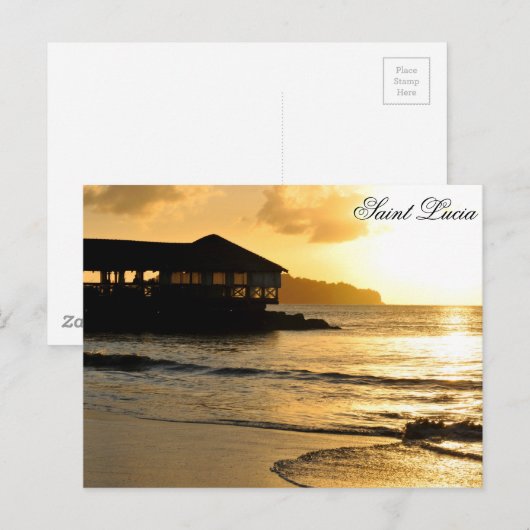 Saint Lucia Postkarte (Vorne/Hinten)
