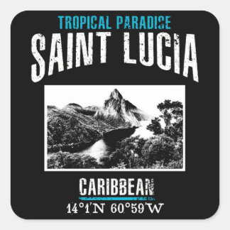 Saint Lucia Quadratischer Aufkleber