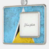 Saint Lucia Rahmen-Ornament Silber (Links)