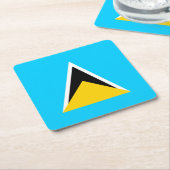 Saint Lucia Rechteckiger Pappuntersetzer (angewinkelt)