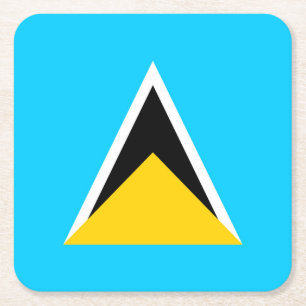 Saint Lucia Rechteckiger Pappuntersetzer