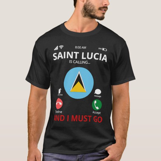Saint Lucia ruft T-Shirt (Vorderseite)