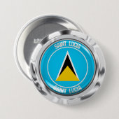 Saint Lucia RundEmblem Button (Vorne & Hinten)