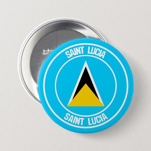 Saint Lucia RundEmblem Button (Vorne & Hinten)