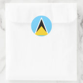 Saint Lucia Runder Aufkleber (Tasche)