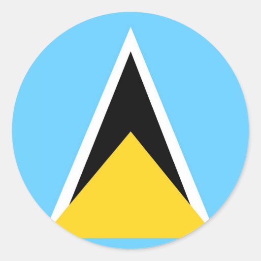 Saint Lucia Runder Aufkleber (Vorderseite)