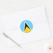 Saint Lucia Runder Aufkleber (Umschlag)
