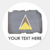 SAINT LUCIA RUNDER AUFKLEBER (Vorderseite)
