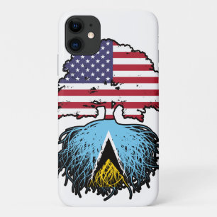 Saint Lucia Saint Lucian American USA Tree Roots Case-Mate iPhone Hülle