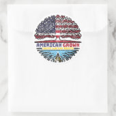 Saint Lucia Saint Lucian American USA Tree Roots Runder Aufkleber (Tasche)