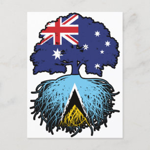 Saint Lucia Saint Lucian Australien Tree Postkarte