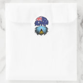 Saint Lucia Saint Lucian Australien Tree Runder Aufkleber (Tasche)
