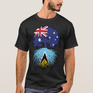 Saint Lucia Saint Lucian Australien Tree T-Shirt