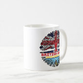 Saint Lucia Saint Lucian British UK Tree Roots Kaffeetasse (VorderseiteRechts)