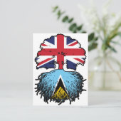 Saint Lucia Saint Lucian British UK Tree Roots Postkarte (Stehend Vorderseite)